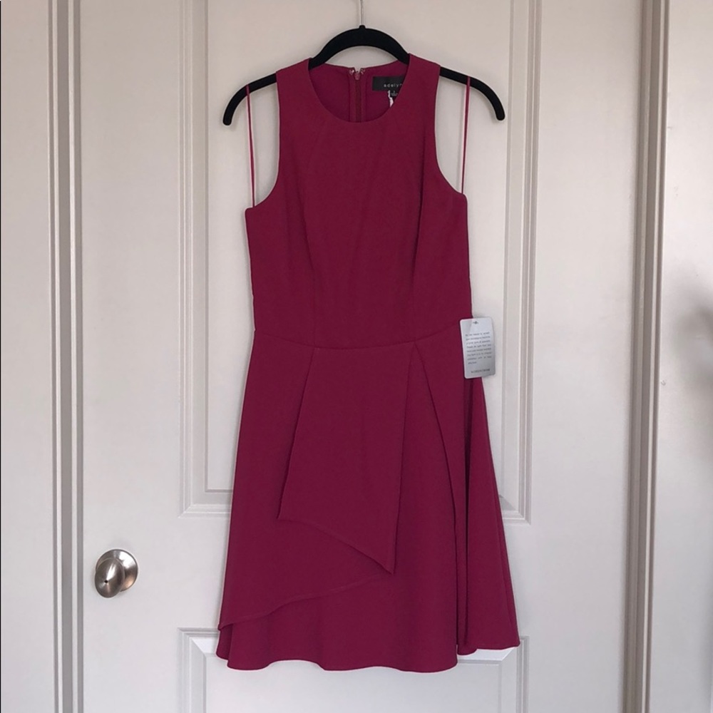 Raspberry Adelyn Cocktail Dress